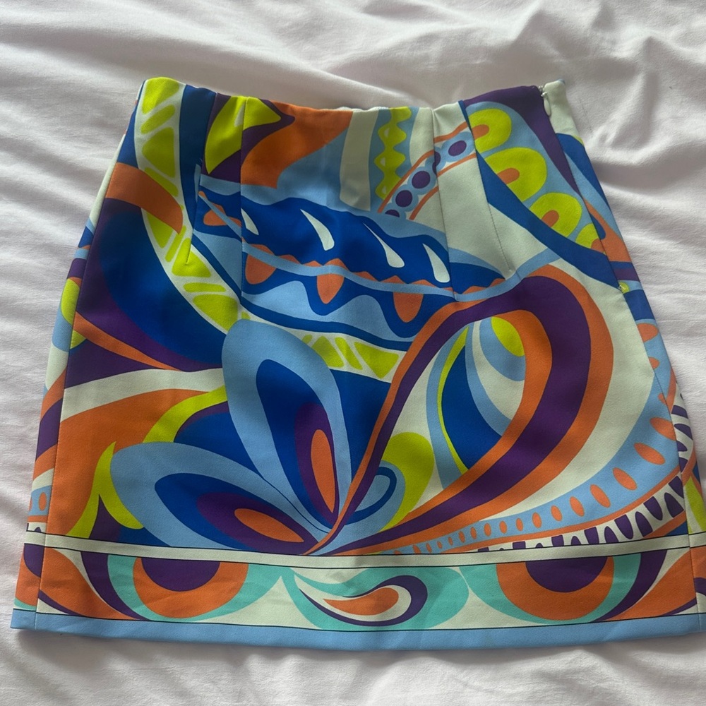 Zara Colorful Abstract Skirt